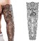 2x temporary tattoo viking sword full arm celtic nordic stick on body art transfer for women and men cosplay halloween adult temp tattoo for arms medieval fancy dress party cosplay