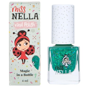 MISS NELLA FIELD TRIPS &ndash; Safe Special Dark Green Nail Polish for Kids, Non-Toxic &amp; Odor Free Formula for Children and Toddlers, Natural Water Based for Easy Peel Off