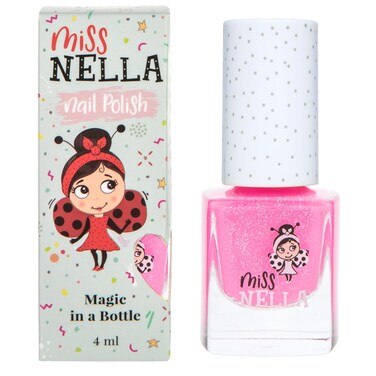 MISS NELLA MARSHMALLOW OVERLOAD &ndash; Safe Special Glitter Pink Nail Polish for Kids, Non-Toxic &amp; Odor Free Formula for Children and Toddlers, Natural Water Based for Easy Peel Off