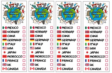 Drinking Around The World - Pack Of 4 Tattoo - Perfect For Trip To Epcot