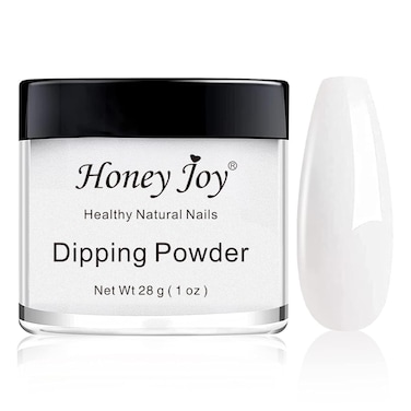 28g/Box Fine Dipping Powder Milky White Manicure Clear Foundation, French White Dip Powder Nails Starter,HJ-ND064B-Milky White