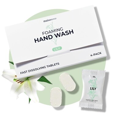 MaisoNovo 4-Pack Lily Scent Foaming Hand Soap Tablets
