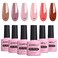 AIMEILI Fall Gel Nail Polish Set, Natural Skin Tone Nude Pink Gel Polish Soak Off Nail Gel Kit Gifts for Mother's Day Set Of 6pcs X 10ml - Kit Set 30