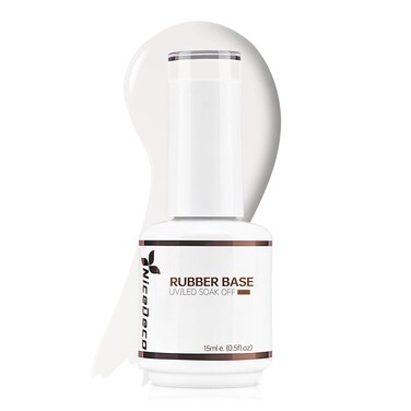 Hema Free Rubber Base Gel for Nails Cruelty Free Vegan Milky White Rubber Gel U V Color Base Gel Nail Polish 15ML 003