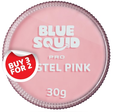 Blue Squid PRO Face Paint - Professional Water Based Single Cake Facepaint &amp; Body Paints - SFX Makeup, Kids Adults Face Painting for Costume, Halloween, Cosplay - Pastel Pink 30g / 1oz