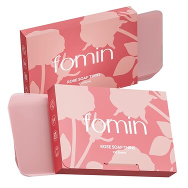 FOMIN - Antibacterial Paper Soap Sheets for Hand Washing - (200 Sheets) Rose Portable Travel Soap Sheets, Dissolvable Camping Mini Soap, Portable Hand Soap Sheets