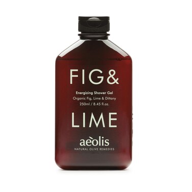 AEOLIS Hydrating Care Shower Gel with Jasmine and Natural Aloe Vera, All-Natural Olive Oil Extract from Greece, Cleanses and Moisturizes, for Men and Women, 100 mL (Fig, Lime, and Dittany, 8.45 Fl Oz)