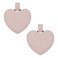 Incauca 2Pcs Stainless Steel Mini Purse Mirror with PU Leather Cover, Heart Shaped Compact Pocket Mirror, Cute Small Travel Makeup Mirror, Unbreakable Portable Mirror for Women Girls (Pink)