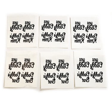 6 Sheets of Yes Daddy, Daddy's Kitten, Daddy's Brat Tattoos
