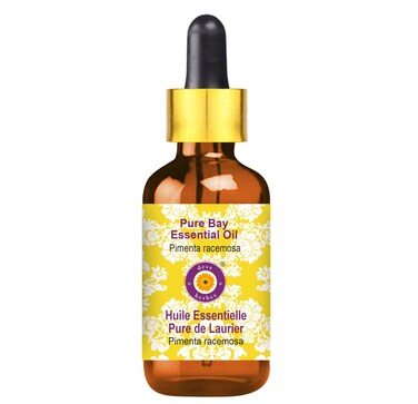 Deve Herbes Pure Bay Essential Oil (Pimenta racemosa) with Glass Dropper Steam Distilled 15ml (0.50 oz)