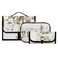 Western Desert Cowboys Travel Toiletry Bag Cosmetic Make up Brush Cases Hanging Water-resistant Accessories Organizer for Women 3PCS