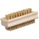 Konex Non-Slip Wooden Two-Sided Nail Brush for Cleaning Fingernails - Nail Scrubber with Natural Boar Bristle - Essential for Daily Use