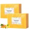 Scentric Glow Turmeric Kojic Soap, Lemon Turmeric &amp; Kojic Soap, Lemon Turmeric Soap Bar for Face and Body, Moisturizing Deep Cleansing, for Women &amp; Men (2)