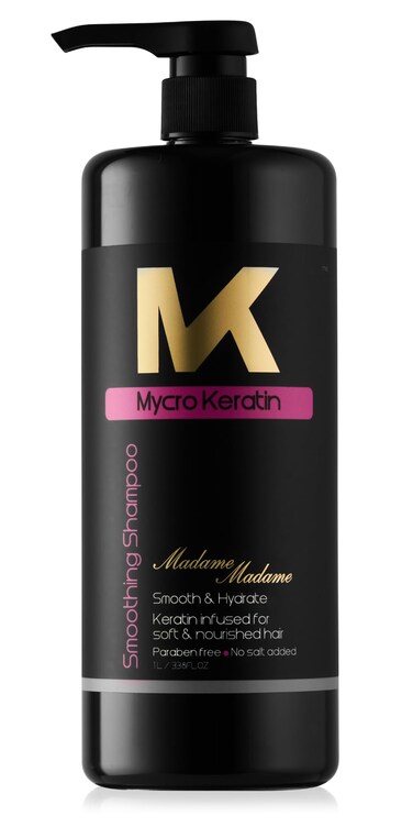 Mycro Keratin Madame Madame Moisturizing Shampoo for Thick, Coarse &amp; Medium Hair &ndash; Paraben &amp; SLS Free, Infused with Argan Oil &amp; Vitamins (33.8 Fl Oz)