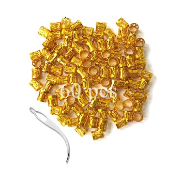 GOLD XIONG PADISHAN Hair Jewelry for Women - Dreadlock Metal Beads, Rings, Cuffs, and Clips for Braids Decoration
