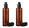 2PCS 4oz Amber Glass Pump Bottles Empty Refillable Cosmetic Shampoo Container Great for Essential Oil Blends Lotions Liquid Soap Aromatherapy Bathroom Kitchen Travel