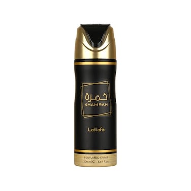 Lattafa Khamrah Perfumed Deo Spray for Unisex, 6.7 Ounce