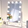 LED Vanity Mirror with Lights Hollywood Light up Makeup Mirror for Desk, Lighted Smart Mirror with Touch Lights,3Color Dimmable Personal Makeup Mirror with 12 Bulbs for Bedroom 360&deg;Rotation