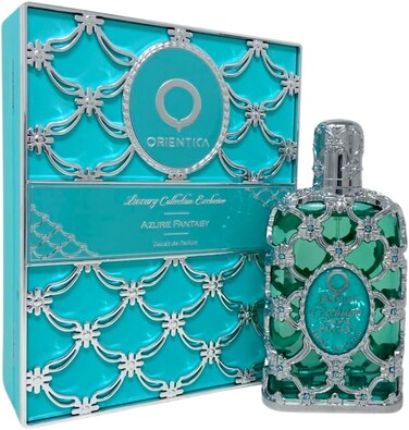Orientica Azure Fantasy Extrait de Parfum with Notes of Bergamot, Jasmine &amp; Ambergris, Luxurious &amp; Refreshing Woody Floral Fragrance for Men &amp; Women, Long-Lasting &amp; Captivating Unisex Perfume, 80ML