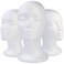3 Pack White Foam Display Mannequin Head - Portable Wig Display Stand Fashion Foam Mannequin Wig Stand Stable Round Base Suitable for Salon,display Hair, Hats and Hairpieces