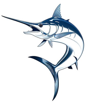 6 Sheets Temporary Tattoos for Women Adults Marlin Swordfish Jumping Fish Sailfish Temporary Fake Tattoo Men Woman Neck Arm
