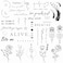 Realistic Temporary Tattoo 48 Designs Quote Word Inspirational Words Wild Flower Floral Bouquet for Women Girls