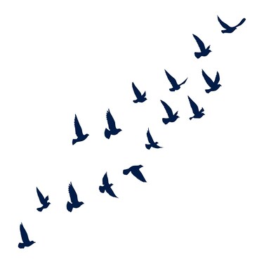 4 Sheets Lasting 1-2 Weeks Flying Birds Silhouette Temporary Tattoo Ink Semi Permanent for Adults Woman Flying Bird Tattoo Navy Blue that Look Real Men Women Chest Neck Arm