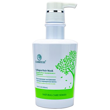 Xiaomoxuan Organic Plant-Based Collagen Hair Mask with Tea Tree Oil for Dry Damaged, Frizzy Hair - Split End Repair Treatment, Hydrating &amp; Strengthening