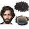 Curly Swiss lace toupee for men implant patch Afro curl Hair pieces for men prosthesis kinky curly human hair replacement system 10x8" hair units for men 10mm Curly black