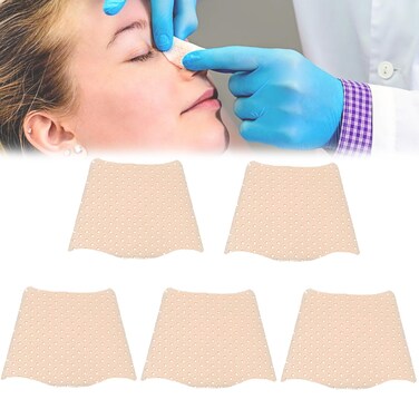 Thermoplastic Nasal Splints, Nose External Support Protector for Nose Brace Fracture, Rhinoplasty Septoplasty, ENT, Orthopedic Immobilization, Corrugated Shape, 5 PCS (S)