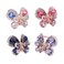Ruihfas 4Pcs Elegant Women's Crystal Rhinestone Hair Claws Cute Butterfly Flying Hair Jaw Clips Accessories 0.98" &times; 0.91