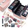 Color Nymph Professional Makeup Set for Teens, Girls &amp; Women - Full Kit with Storage Train Case, Beginner Cosmetics Kit with Eyeshadow, Blush, Lipstick, Lipgloss, Mascara &amp; Tools - Pink