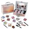 Color Nymph Beginner Makeup Kits For Teens With Train Case Included Full Makeup Kit Eyeshadow Palette Blushes Bronzer Highlighter Lipstick Brushes Mirror（Gold）