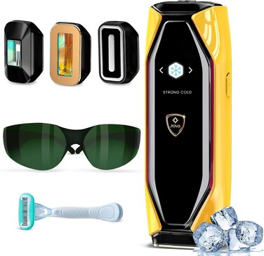 JOVS Laser Hair Removal, 37&deg;F Painless Hair Removal Device with Sapphire Ice-Cooling, 3 in 1 Hair Removal &amp; Skin Rejuvenation for Women and Men, 8 Modes Skin Care for Whole Body, Touch Screen