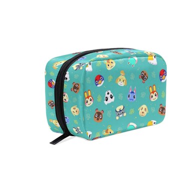 Cosmetic Bag Portable and Suitable for Travel Animal Crossing Pattern Makeup bag with Zipper Pencil Bag Pouch Wallet