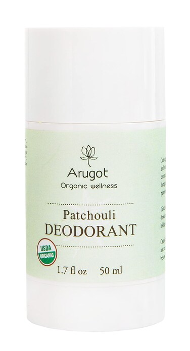 Organic Patchouli Deodorant, Made in Israel   All Natural, No Stain, Aluminum Free, Cruelty Free, Vegan Friendly 1.7 Fl Oz