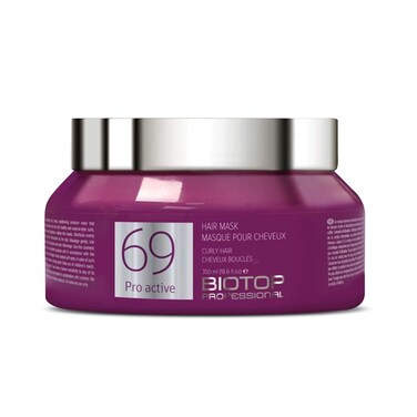 Biotop Professional 69 Pro-Active Hair Mask - Anti Frizz + Deep Conditioning Hair Mask with Almond Oil, Coconut Oil &amp; Avocado Oil - Suitable for Wavy, Curly &amp; Naturally Textured Hair (18.6oz)