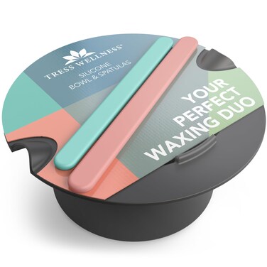 Tress Wellness Wax Warmer Silicone Liner - Easy to Clean Silicone Wax Warmer Bowls with 2x Silicone Spatulas Compatible with 16oz Electric Waxing Kit