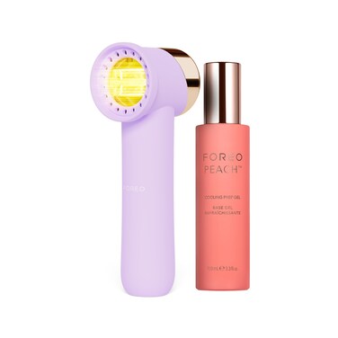 FOREO PEACH 2 go Bundle -Travel-friendly IPL Hair Removal Device + Calming &amp; Hydrating IPL PEACH Cooling Prep Gel - Permanent Hair Removal - Body &amp; Face - Lavander