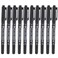 10 Pcs Tattoo Pen Tattoo Skin Marker Marking Scribe Pen Fine and Reg Tip Tattoo Stencil Markers Pen (black)