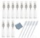 Elfenstal- 20pcs Mini Clear 5ml 1/6OZ Atomizer Fine Mist Empty Glass Bottle Spray Refillable Fragrance Perfume Scent Sample Bottle 1pc Clean Cloth for Travel Party Makeup Tool 5pcs Free 3ml Pipette