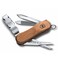 Victorinox Nail Clip 580 Wood Swiss Army Knife, 6 Functions, Swiss Made Pocket Knife with Nail File, Nail Cleaner and Small Blade - Walnut