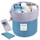 INVODA Cosmetic Bag for Women Barrel Shaped Travel Makeup Bags Large Capacity Soft Waterproof Portable Drawstring Cosmetic Bag Multifunctional Bucket Toiletry Bag (Blue)