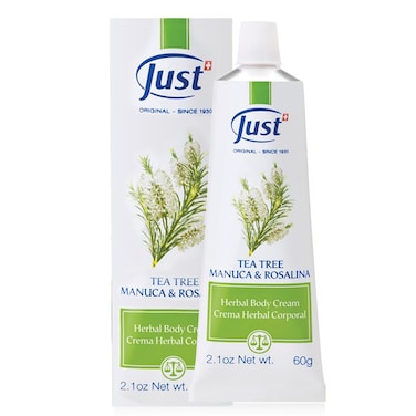 Swiss Just Tea Tree Oil, Manuka Honey Wound Care, and Rosalina Herbal Cream 60g. The solution to Athlete's Foot, Ease Insect Bites, Promotes Skin Regeneration. Tea Tree Foot Cream for Dry Cracked Feet