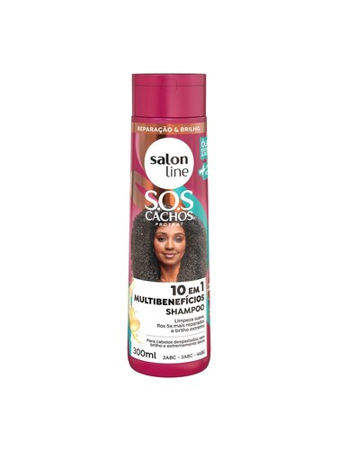 Salon Line - Linha Tratamento (SOS Cachos) - Shampoo +Poderosos 300 Ml - (Treatment (SOS Curls) Collection - Power Plus Shampoo 10.14 Fl Oz) U404-S