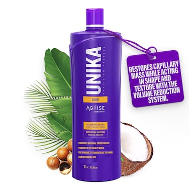 AGILISE Unika Ojon Hair Straightening - Formaldehyde Free - For All Hair Types - OJON OIL - VEGAN - 33.8fl.oz/1L