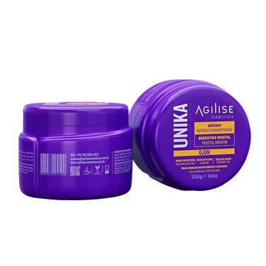 agilise Unika Ojon Home Care Hair Mask - Chemically Treated Hair Care, Anti Frizz Hair Products for Women, Sulfate Free Mask - Vegetal Keratin, Coconut Oil, Ojon Oil, VEGAN - 8.8oz/250g