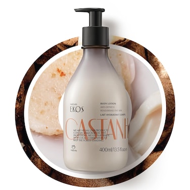 natura - Ekos Castanha (Brazil Nut) Renourishing Body Lotion - Anti-Dryness - Deep Skin Hydration Moisturizer - Vegan Skin Care - Brazilian Beauty Secrets - Self Care &amp; Body Care - 13.5 fl oz (400ml)