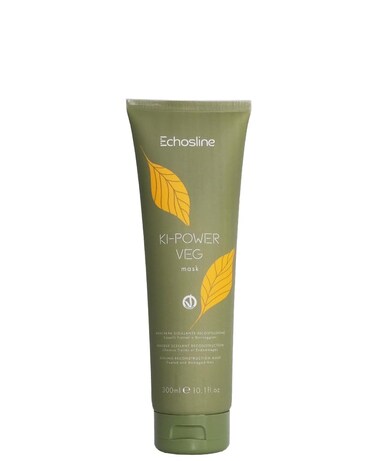 Echosline KIPower VEG Reconstruction Mask for Damaged Hair - 1000 ml. / 33.8 fl.oz.&amp; - 300 ml. / 10.1 fl.oz. (Mask for Damaged Hair 11.83 fl.oz.)