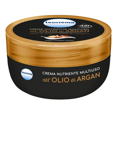 Organic Argan Oil Multipurpose Body &amp; Face Cream - for Exceptional 24-Hour Hydration by Leocrema